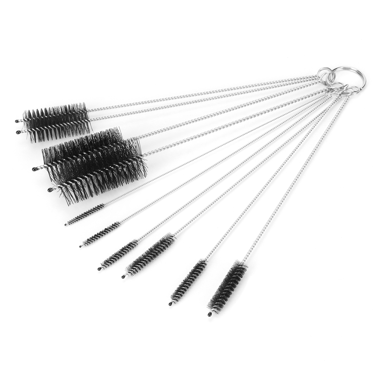 10Pcs Coffee Machine Brush Cleaner Stainless Steel Nylon Bottle Cleaning Brus US