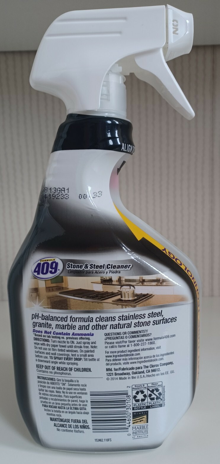 (1) Formula 409 Stone & Steel Cleaner 32oz Spray Bottle