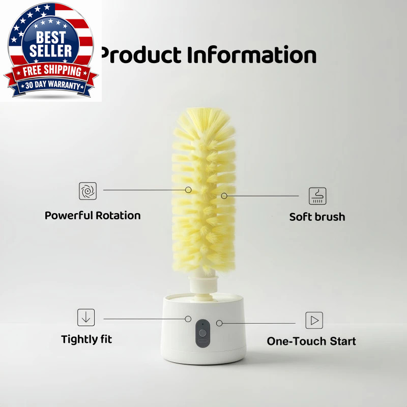 Electric Cup Scrubber Glass Cleaner Lazy Bottles Brush Sink Kitchen Cup Cleaning