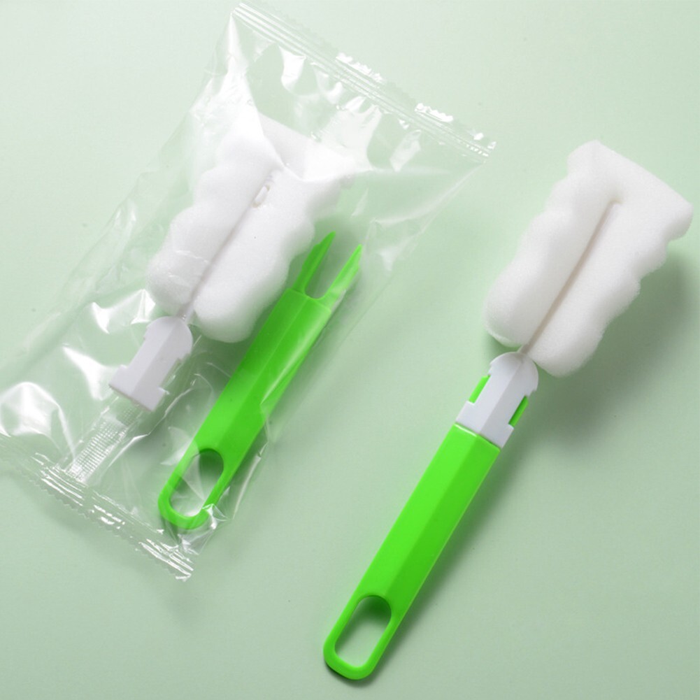 Sponge Handle Brush Foam for Bottle Cup Glass Kitchen Car Baby Bottle Cleaning