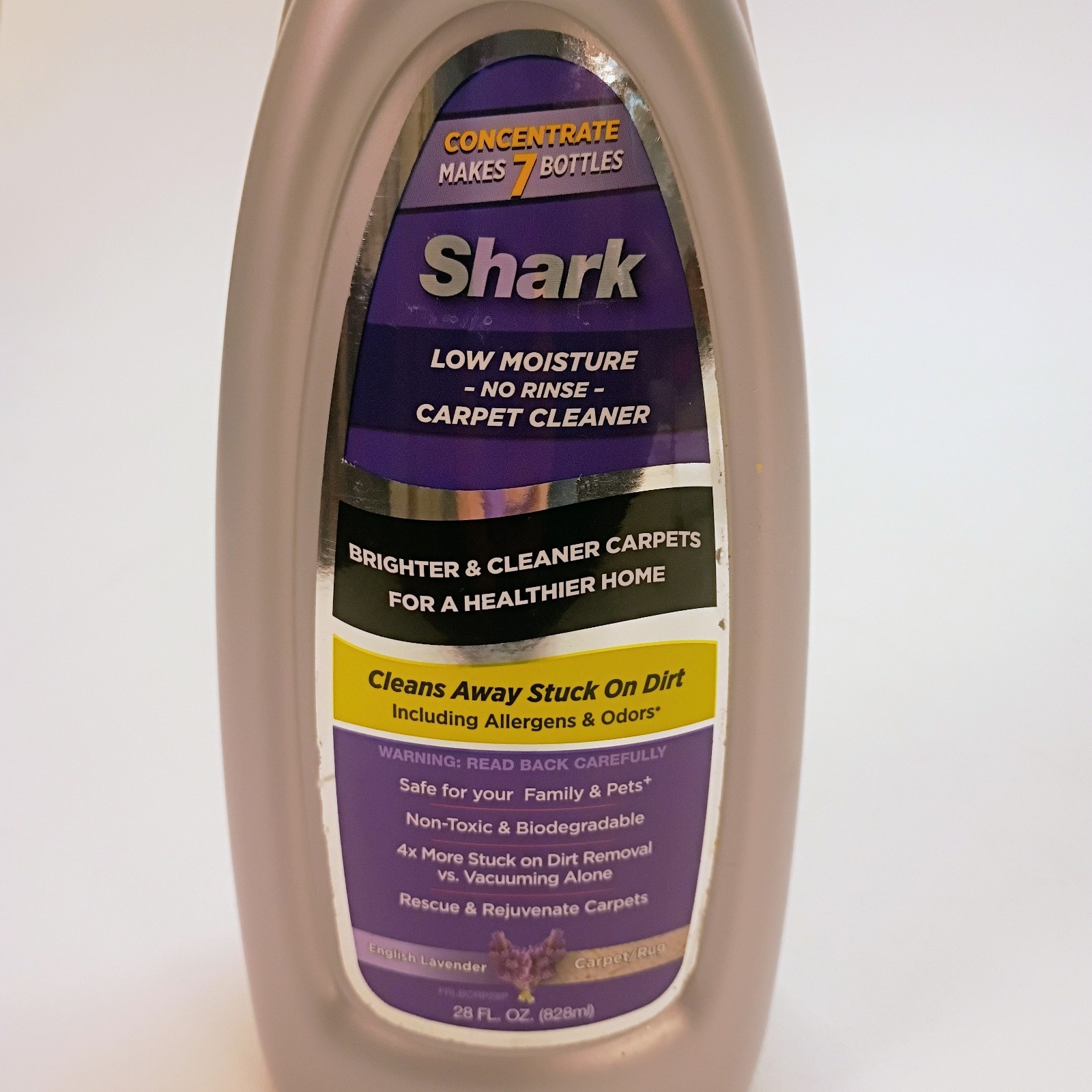 Shark Low Moisture No Rinse Carpet Rug Shampoo English Lavender NEW Concentrate