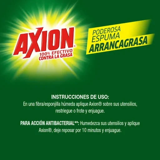 AXION LAVAPLATOS El Verdadero Arrancagrasa LIMON 425g (Pack of 2)