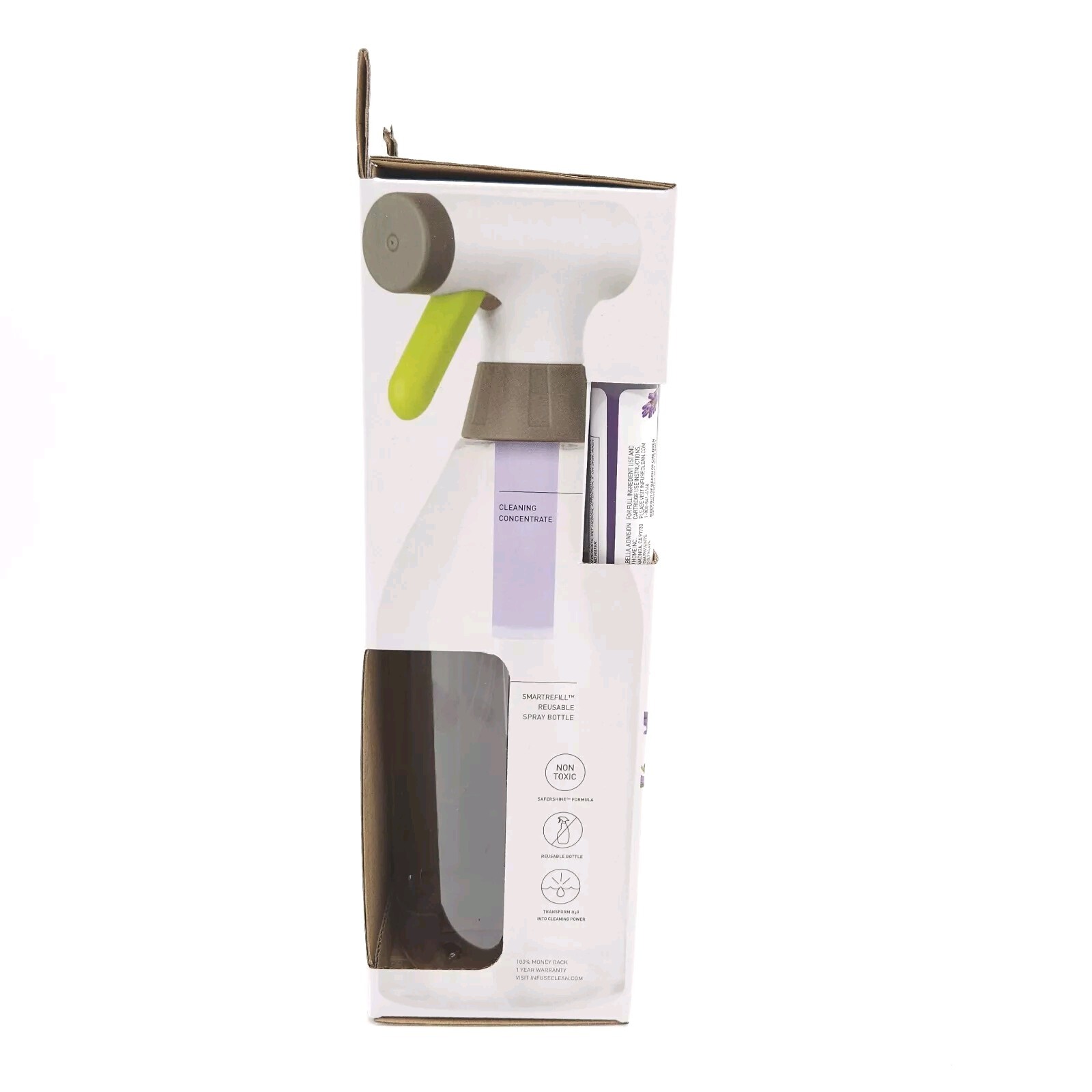 Infuse All Purpose Refillable Spray Bottle Non Toxic Concentrate Lavender Lemon