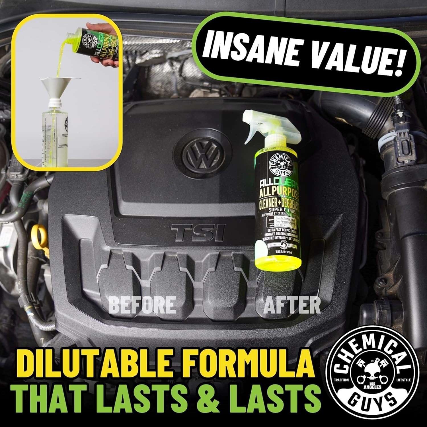 CLD_101 All Clean+ Citrus-Based All Purpose Super Cleaner, Safe for Cars, Tru…