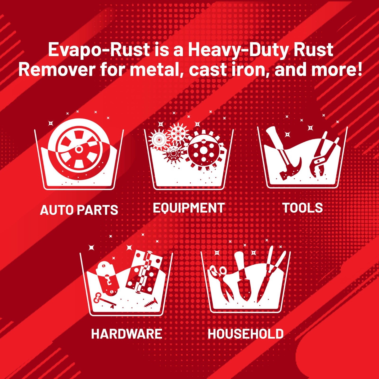 Heavy Duty Rust Remover 128 oz – Safe for Auto Parts, Hardware & Antiques