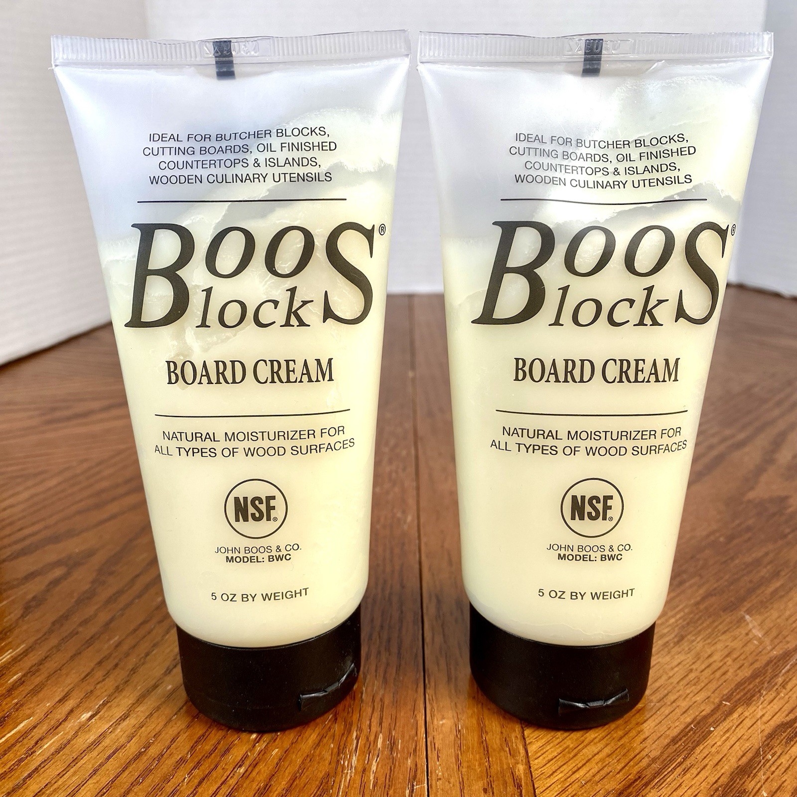 Lot of 2 ~John Boos 5 oz Boos Block Board Cream for Wood Kitchen Cutting Boards