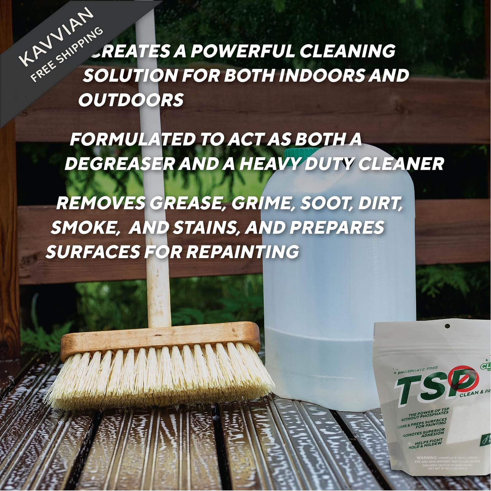 Rutland TSP-PF Clean & Prep, Phosphate-Free & 16 Ounce (Pack of 1)