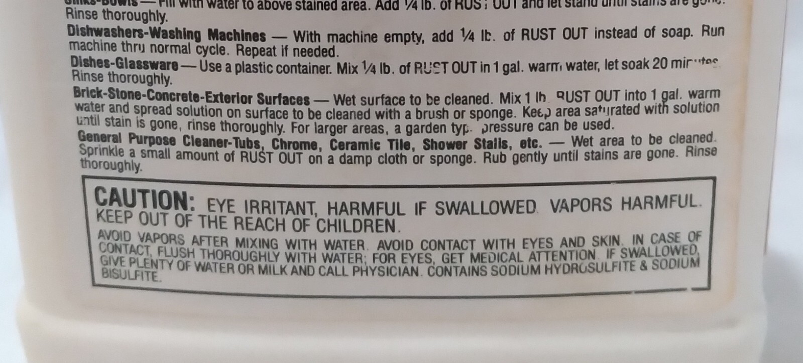 Commercial Strength RUST OUT Water Softener Cleaner Rust & Stain Remover 18 oz
