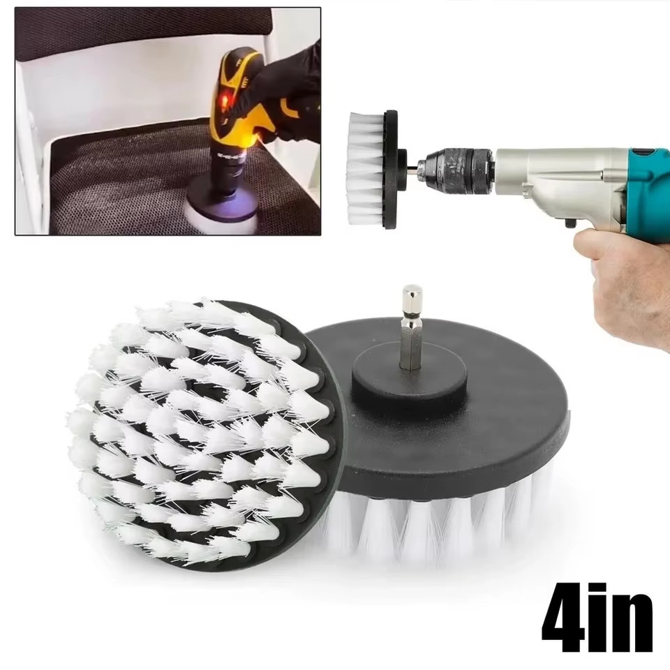 1PC 4-Inch Soft Drill Brush Attachment for Electric Scrubber Ideal for Cleaning