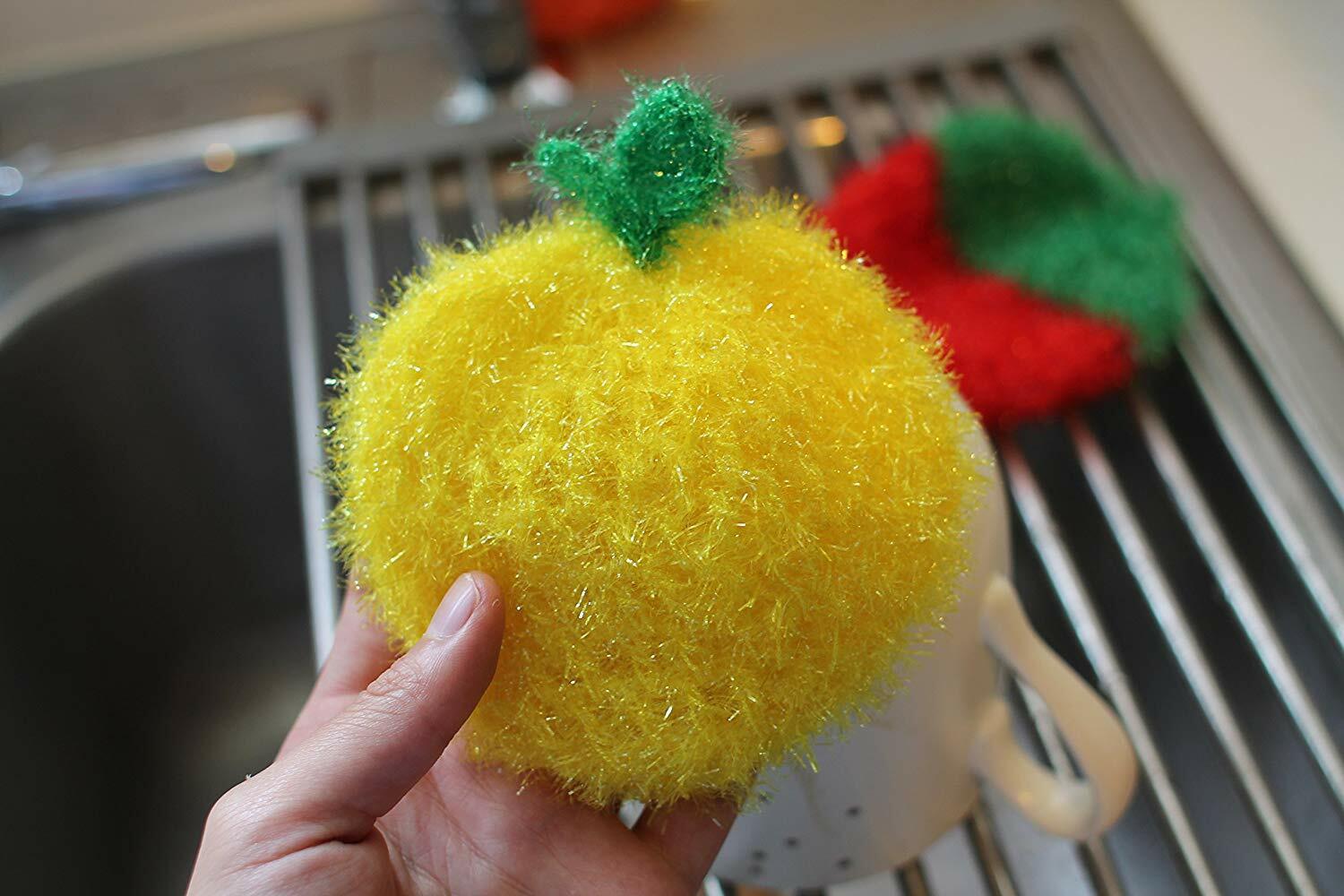 Multi Use Last-Long Non Scratch Odorless Scrubber Dish Wash Fruit Shape Sponges