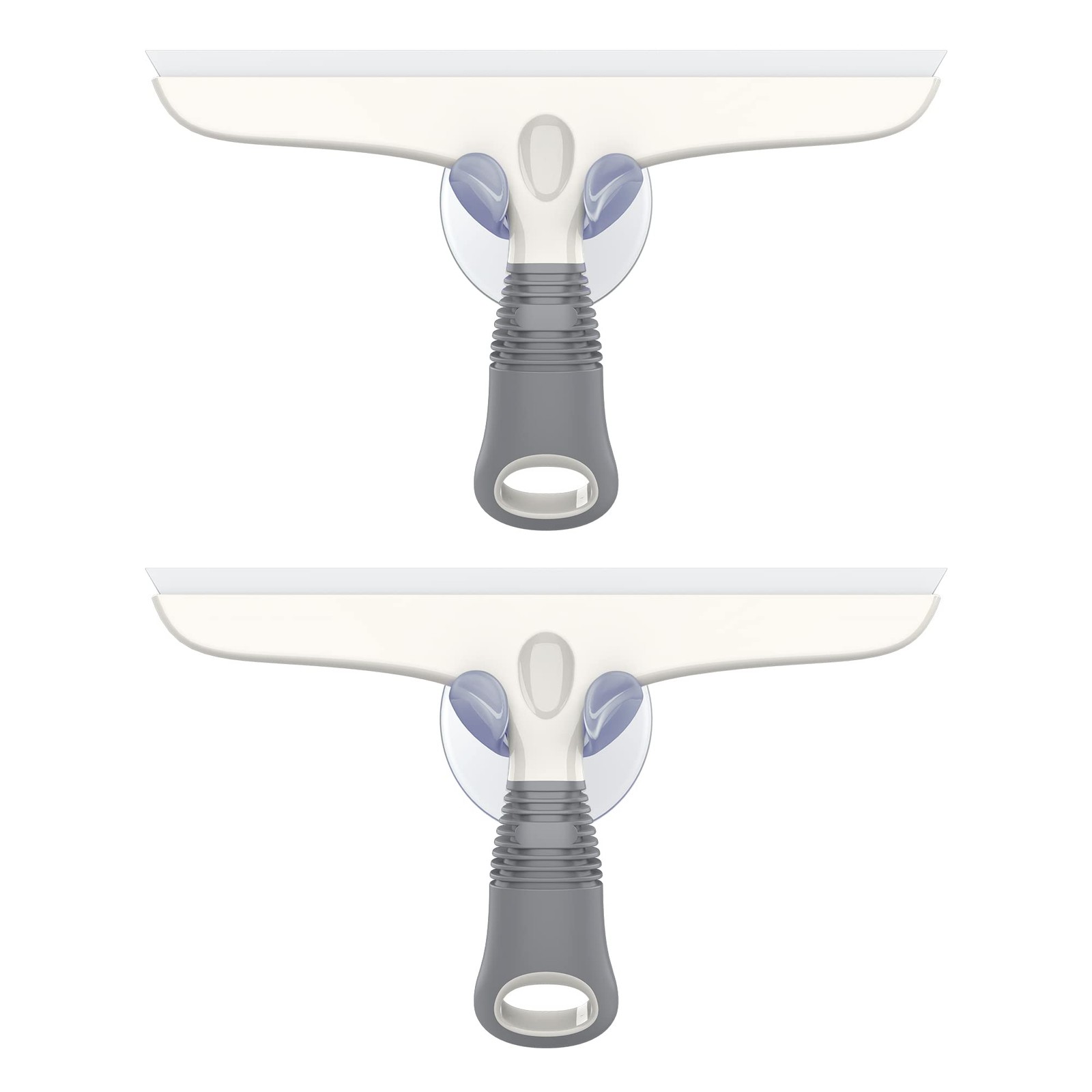 10 Inch White & Gray MultiPurpose Squeegee 2 Pack with Hook