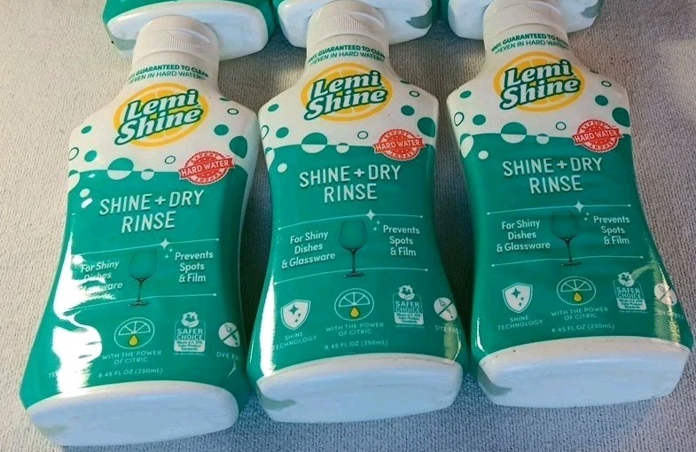 3 Lemi Shine Shine Dishwasher Rinse Aid, Hard Water Stain 8.45 Oz (M014)
