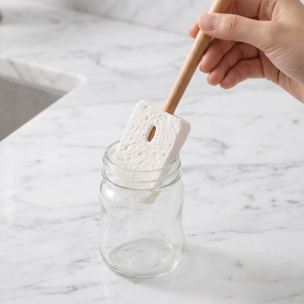 10pcs Compressed Wood Pulp Sponges, White Cleaning Sponges for Baby Bottles and