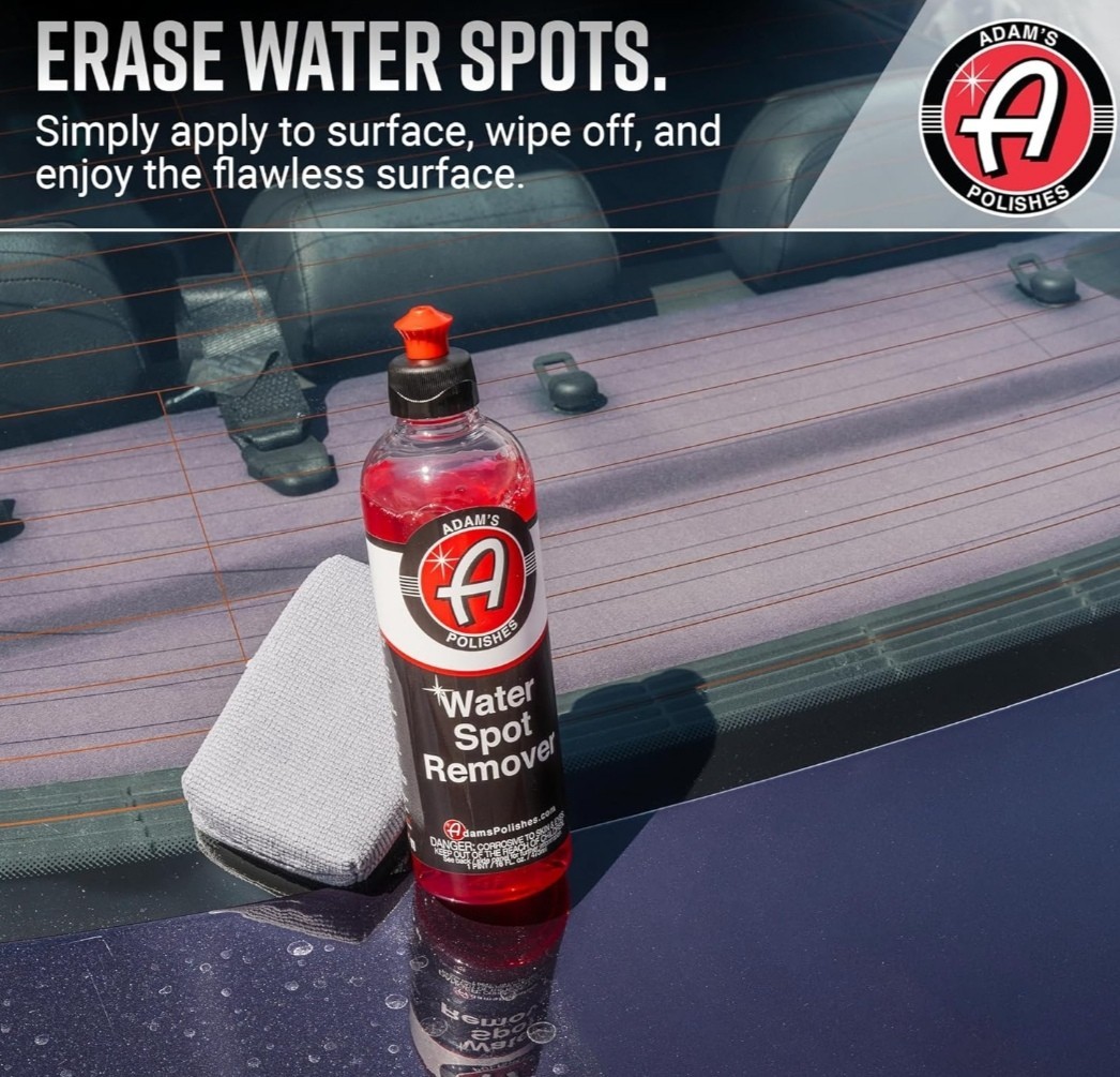 Adam’s Water Spot Remover – Hard Water Stain Remover for Glass, Shower Doors, Pa