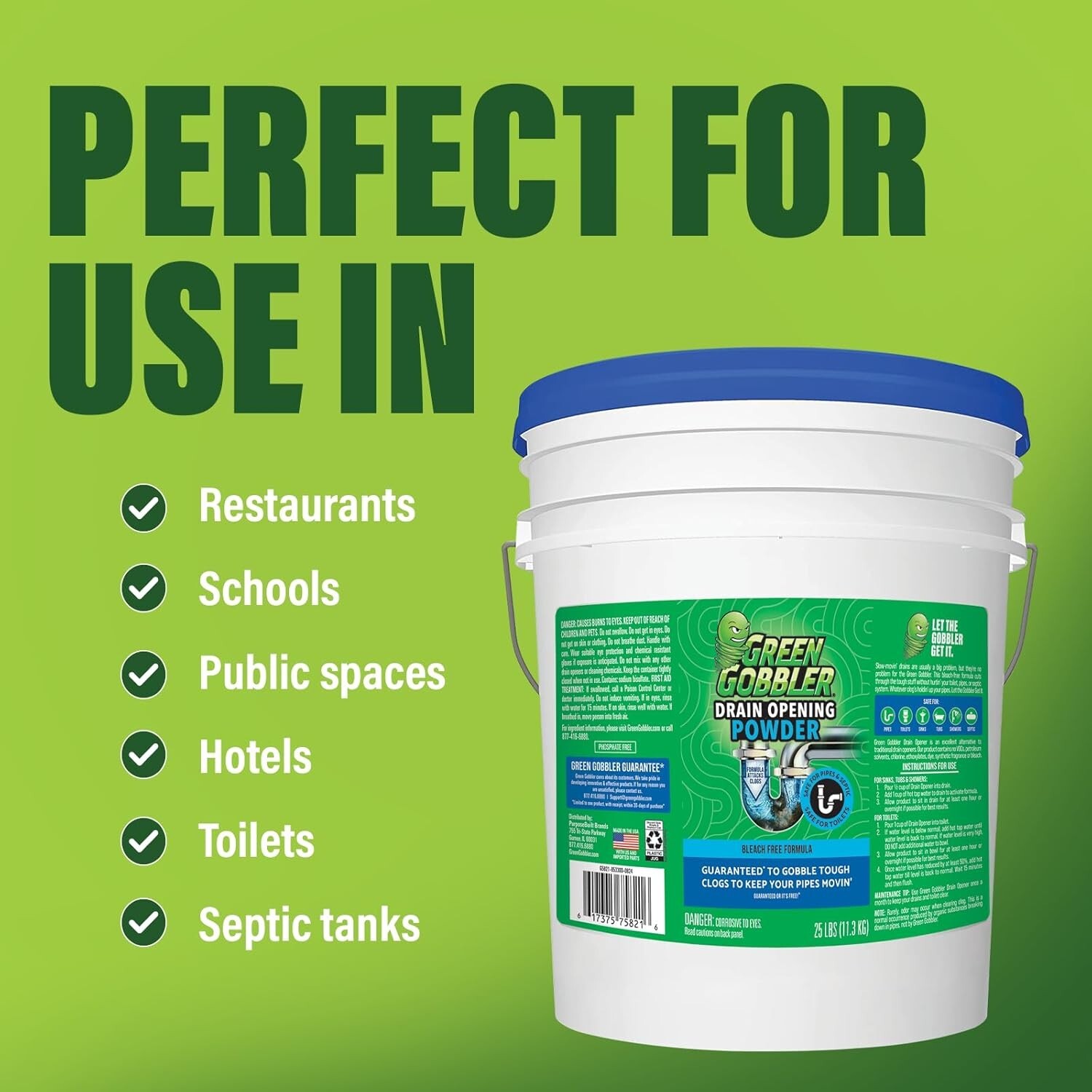 Eco Drain Cleaning Solution for Residential & Commercial Use – Solid Formula