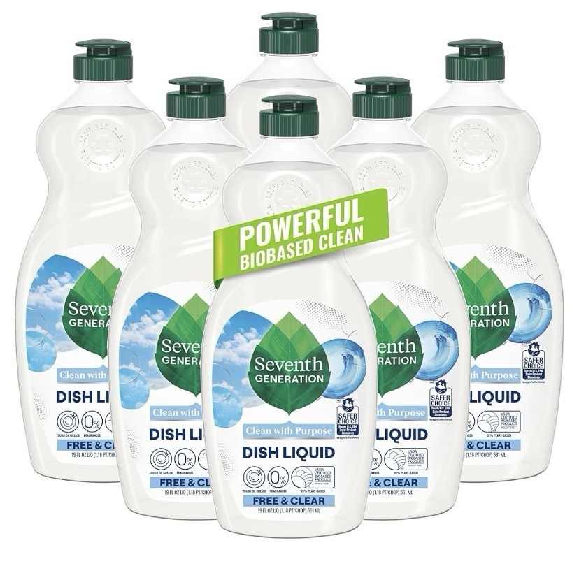 Seventh Generation Dish Soap Liquid Sense Free & Clear Sensitive Skin, 114 Fl Oz