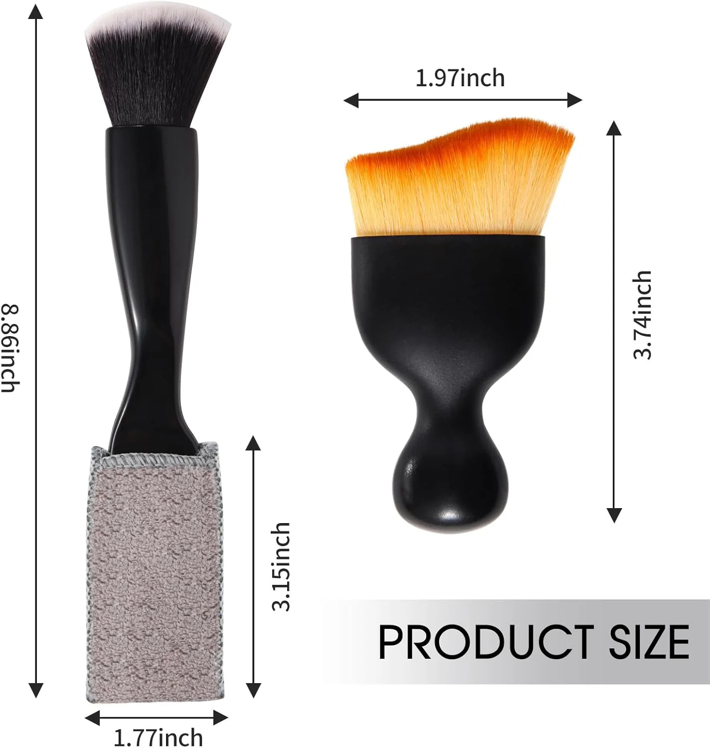 3 PCS Car Interior Detail Dust Brush,Soft Car Interior Detailing Kit Tools,Dash
