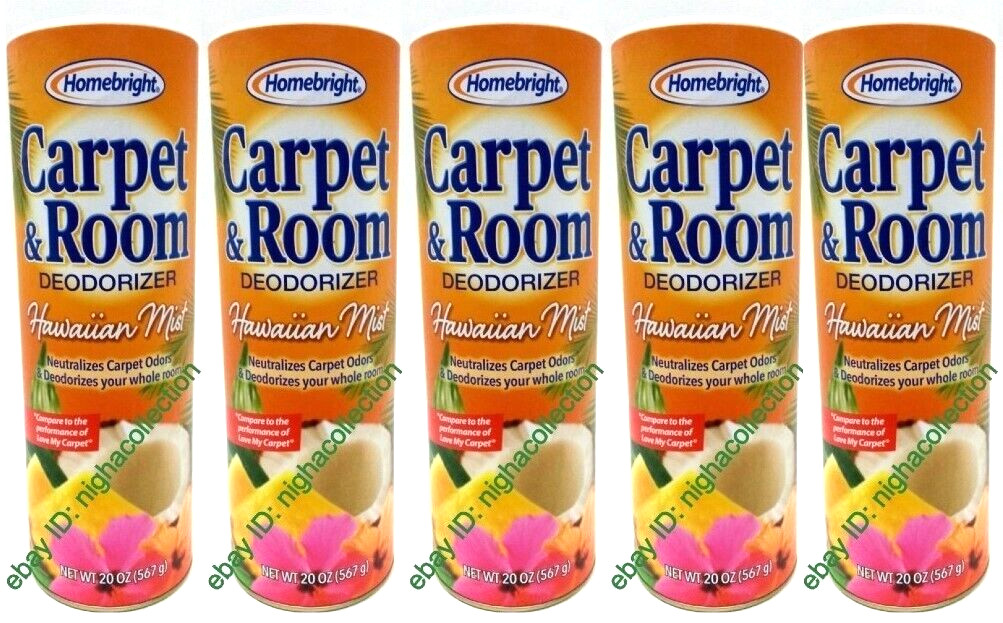 LOT 5 x H.Bright Carpet & Room Deodorizer HAWAIIAN MIST 20 Oz Each SEALED
