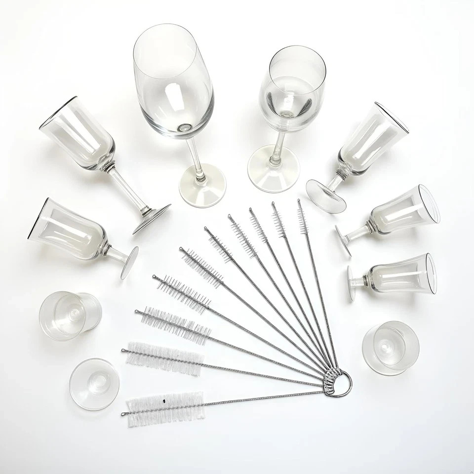 Nylon Straw Brush Cleaner Bottle Tube Pipe Small Long Cleaning 10Pcs Set USA Lot