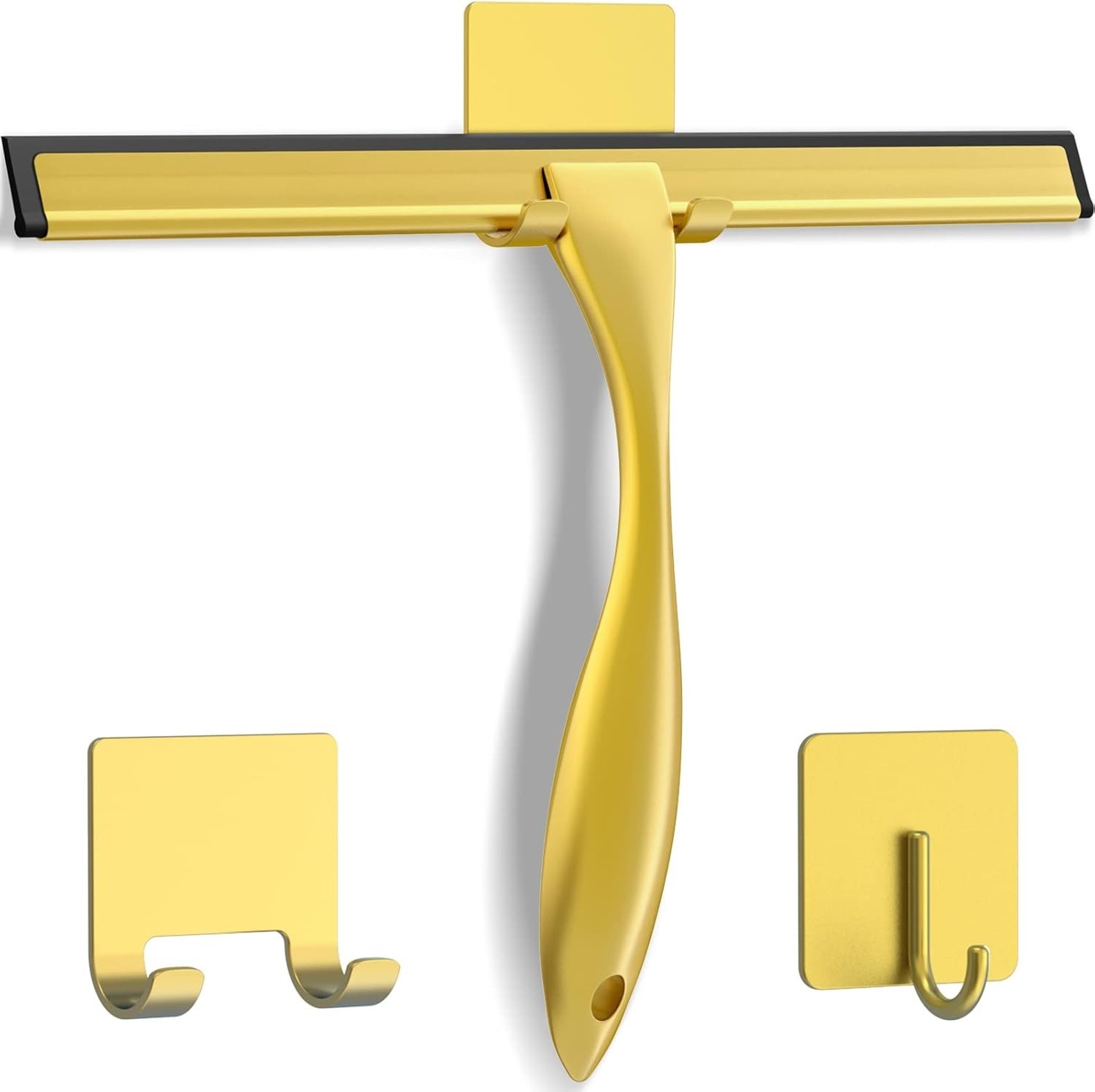 All-Purpose Stainless Steel Shower Squeegee for Assorted Golden , 10 Inch