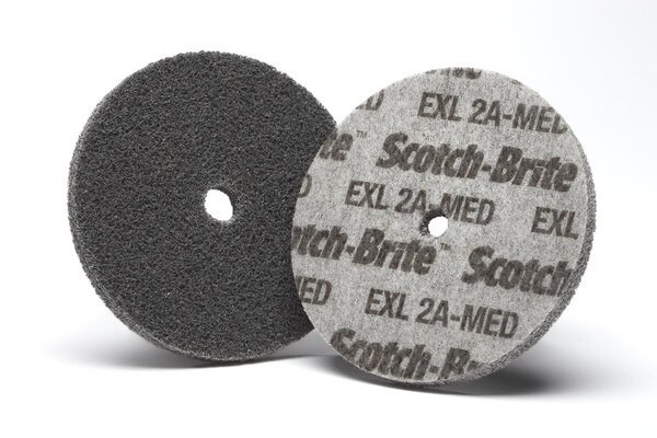 Scotch-Brite EXL Unitized Wheel, XL-UW, 2A Medium, 2 in x 1/2 in x 1/4 in
