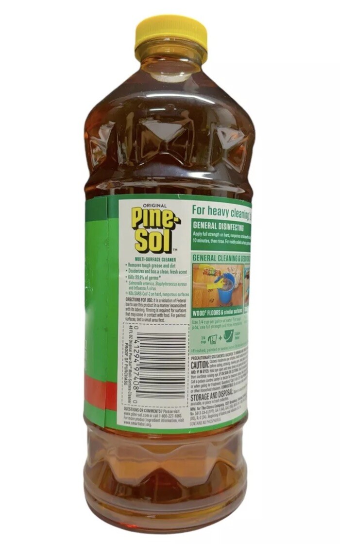 (2) Pine Sol with Pine Oil & Glycolic Acid Multi Surface Cleaner 48oz Large