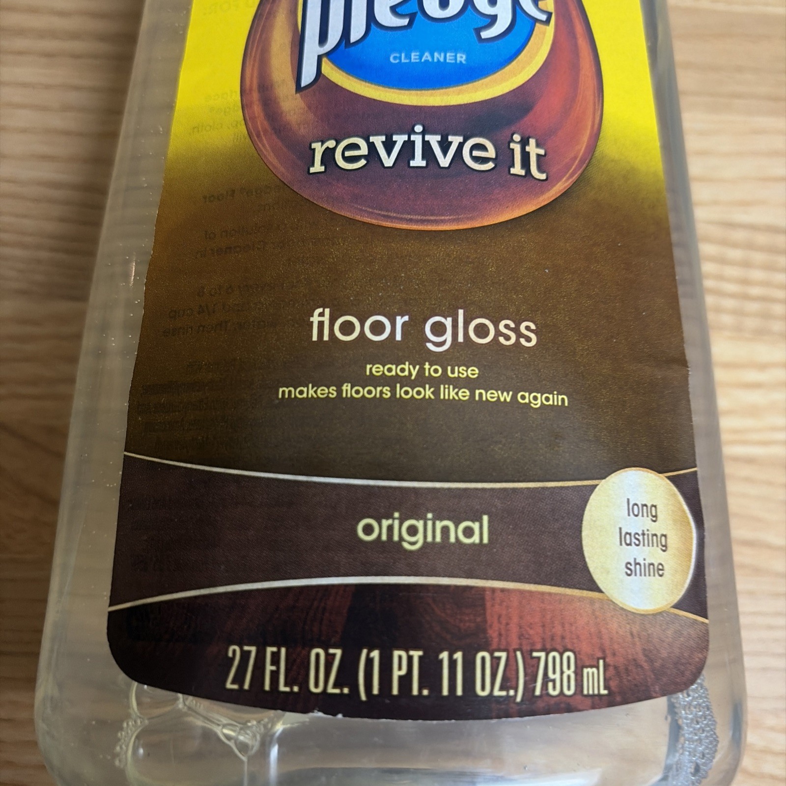 Pledge Revive It Original Floor Gloss Cleaner for Long Lasting Shine 27 oz NEW