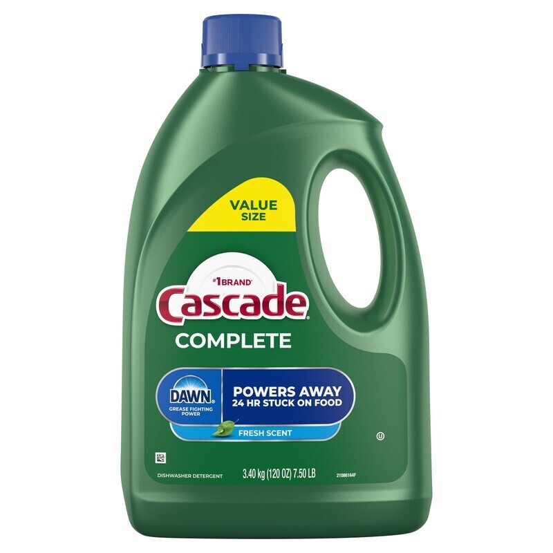 Dishwasher Detergent Liquid Gel Fresh Scent 120 Fl Oz Quick Dissolve Easy Pour