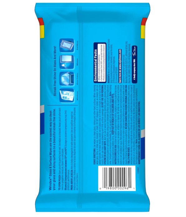 Windex Wipes Glass Cleaning, Pre-Moistened Glass and Surface Wipes to Clean Home