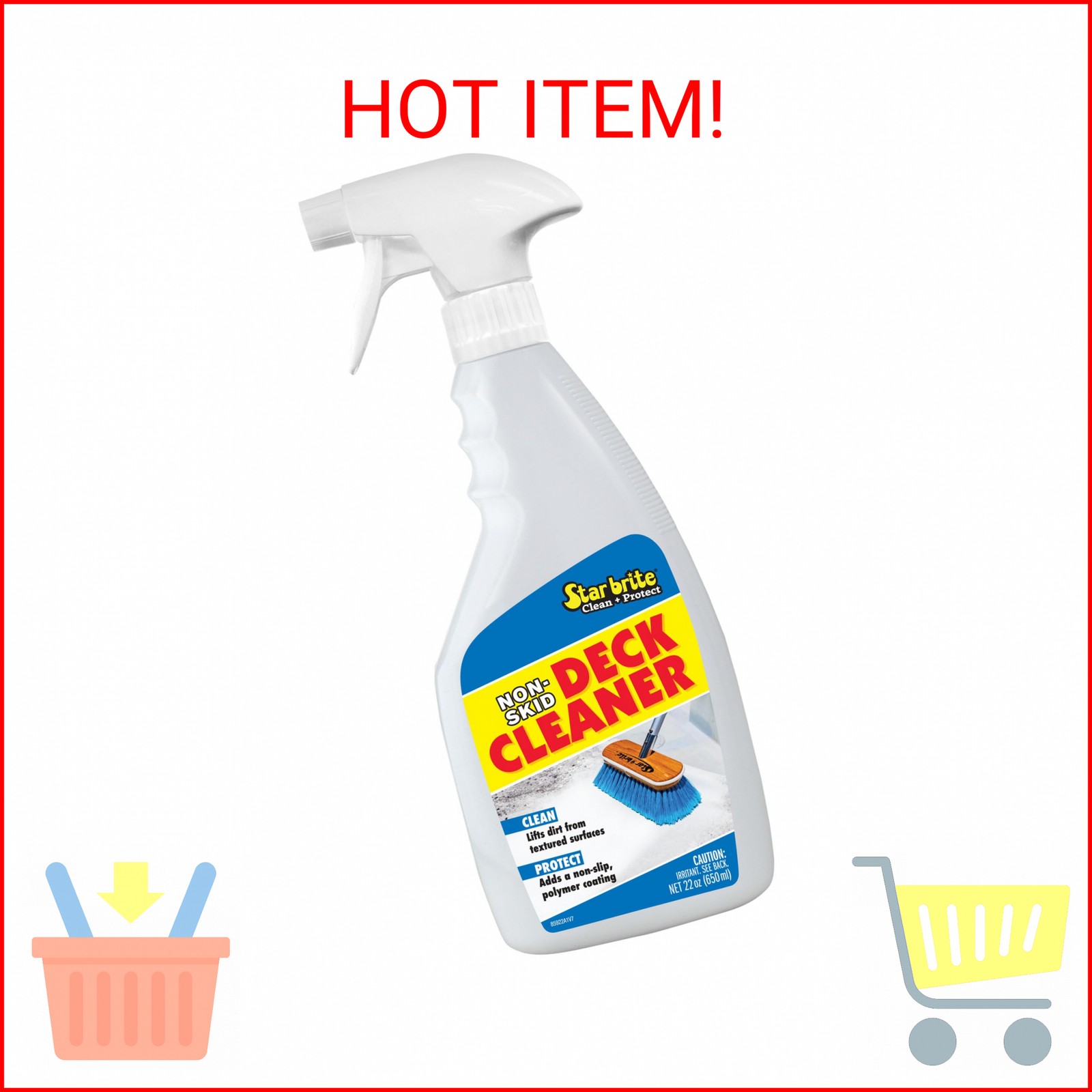 STAR BRITE Non-Skid Deck Cleaner & Protectant – Lift Dirt & Stains From Fibergla