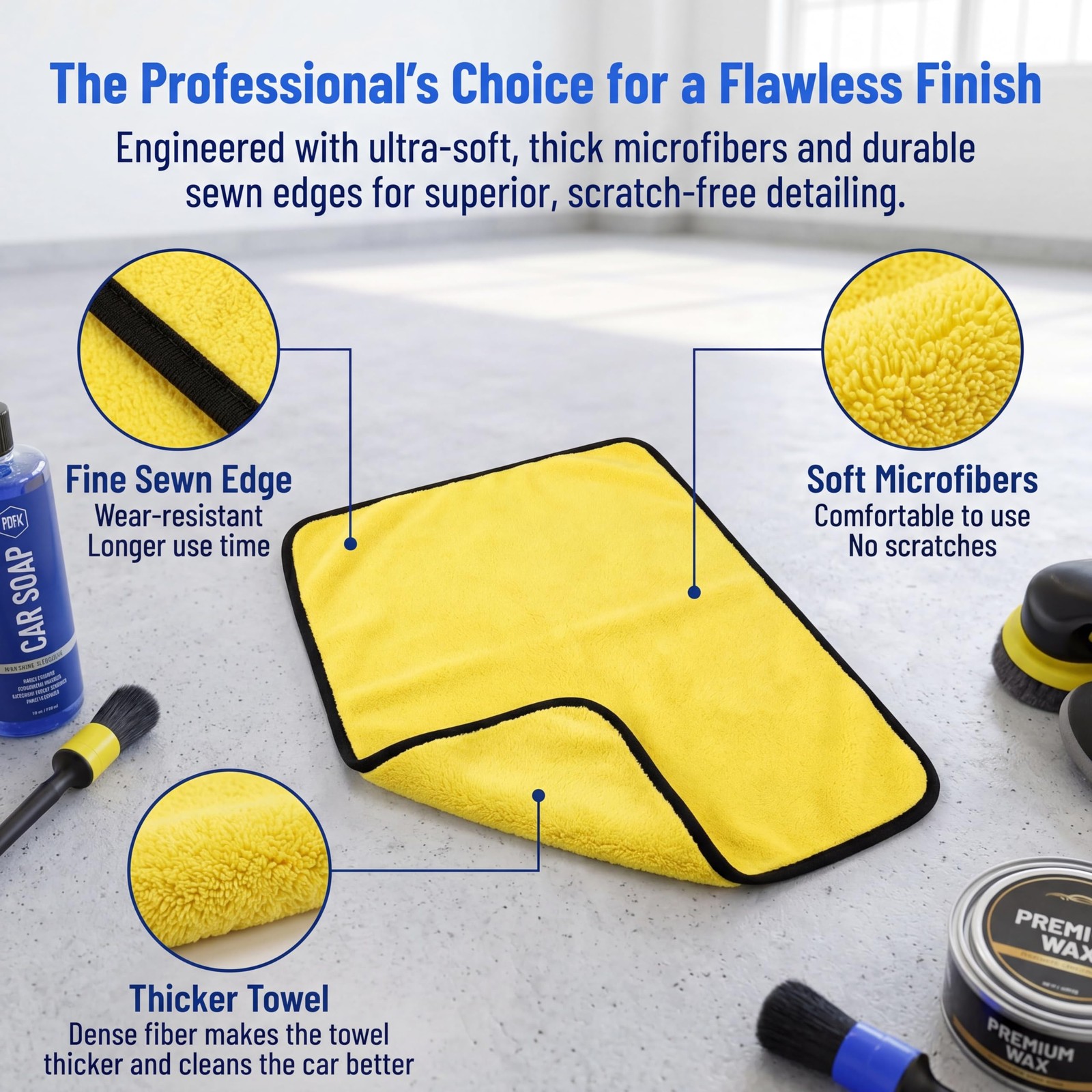 Complete Car Detailing Kit 15 Pieces, Includes Wash Mitt, Microfiber Towels, …