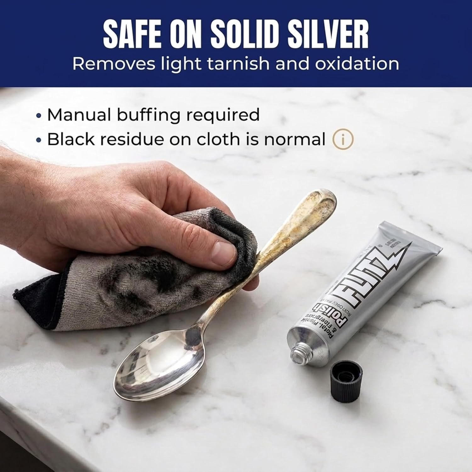 Metal Polish Paste – 1.76oz -Made Silver Polish for Solid Chrome, Stainless S…