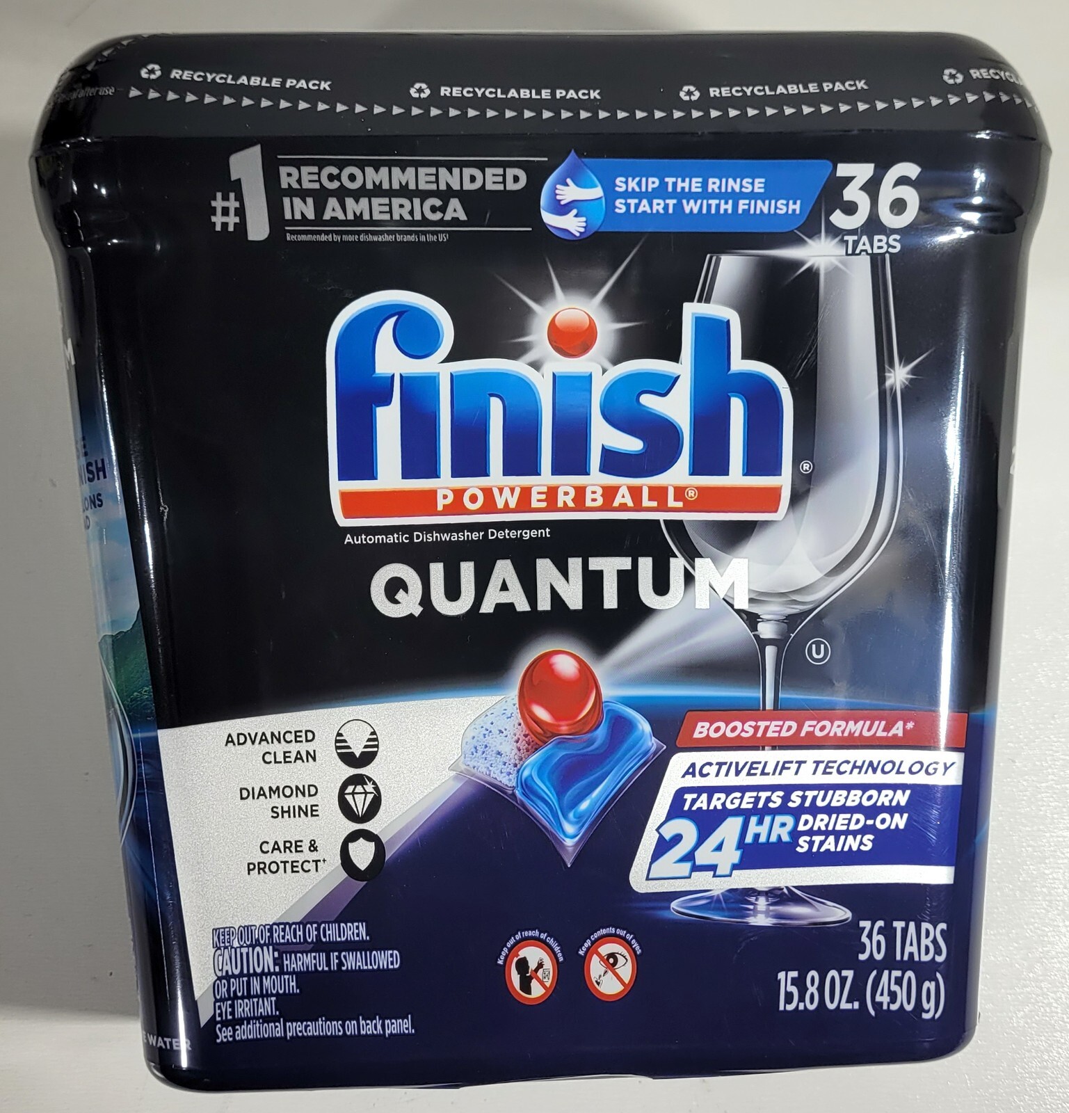 Finish Powerball Quantum Automatic Dishwasher Detergent Pacs – 36 Tabs