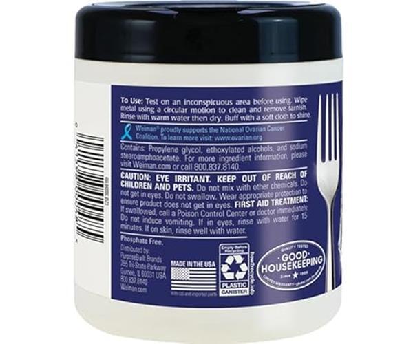 Weiman Jewelry Polish Cleaner, Tarnish Remover Wipes For silver & Gold 20