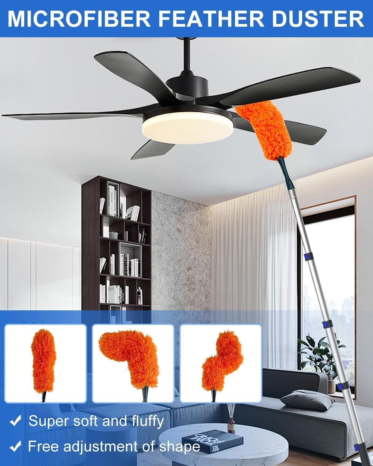 26-Foot Telescoping Duster Set – Achieve Effortless High Cleaning