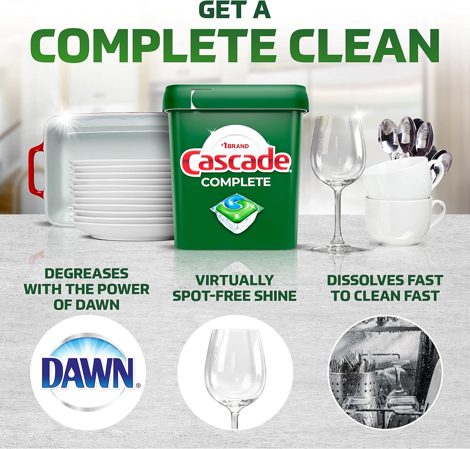Complete Dishwasher Pods – Fresh Scent Actionpacs, Dishwasher Detergent, Dish…