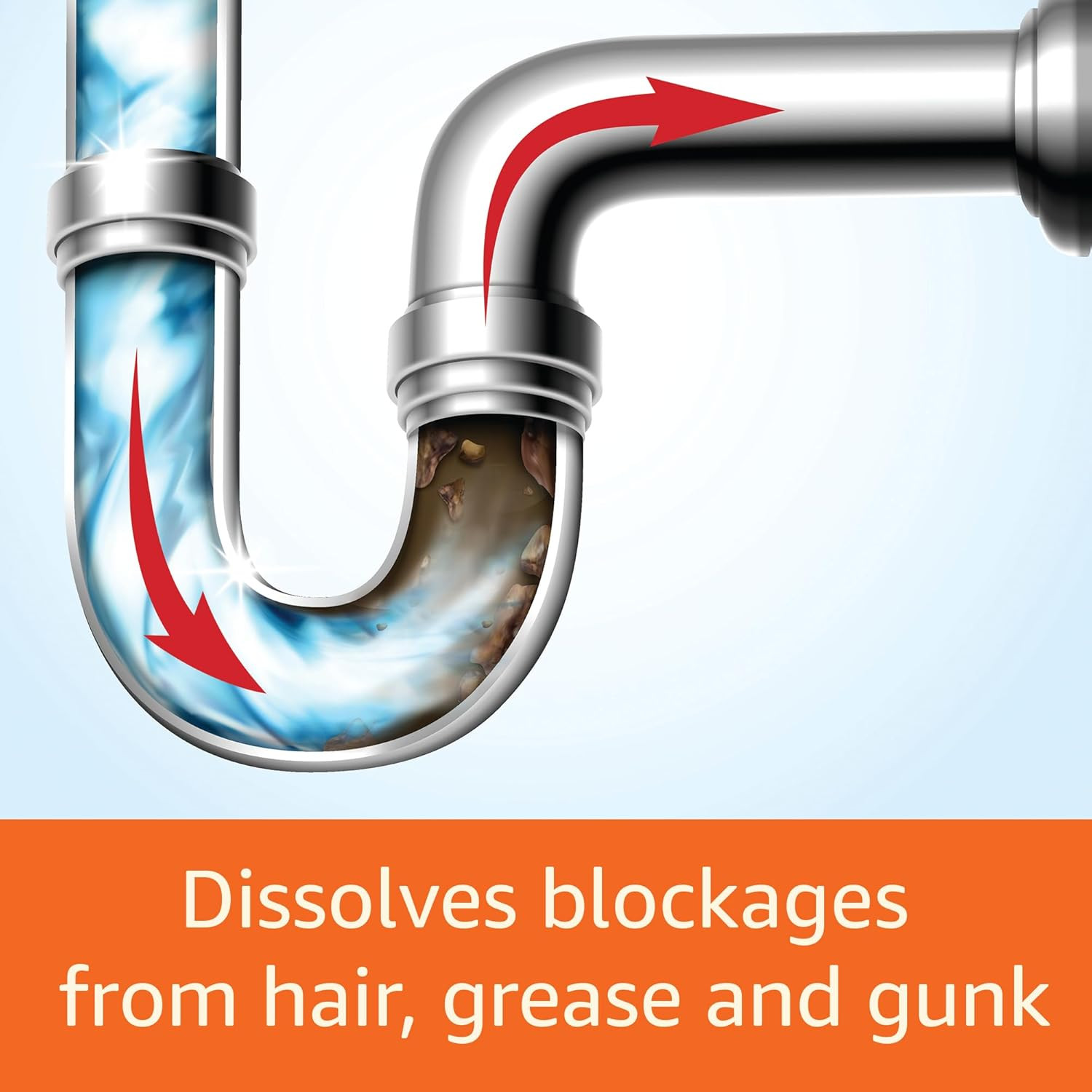 Max Strength Drain Cleaner Hair Clog Remover Gel Unclogs Hair and Grease 80oz