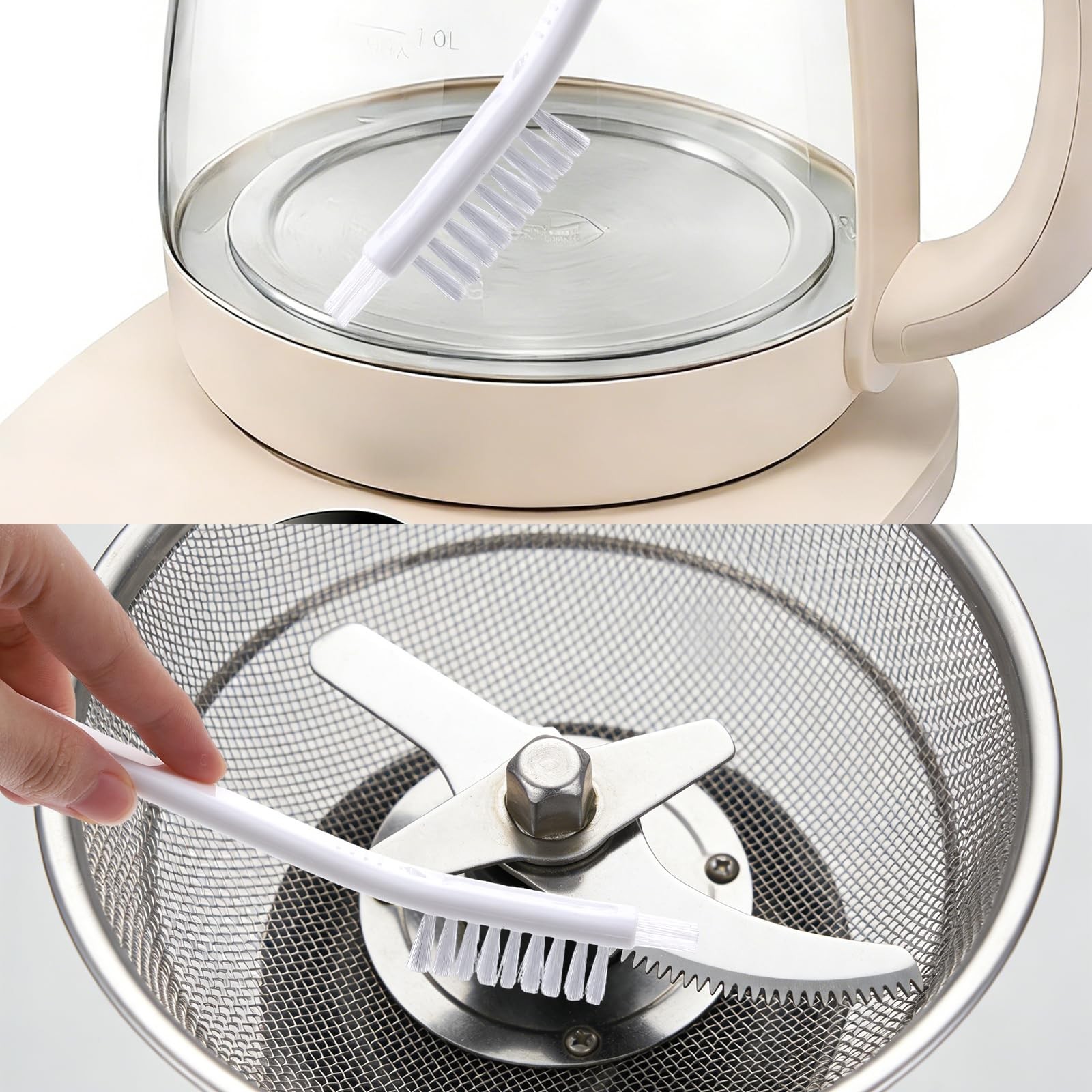4 PCS Juicer Cleaning Brush, Small Nylon Bristle Brush, Toaster/Waffle Maker/…