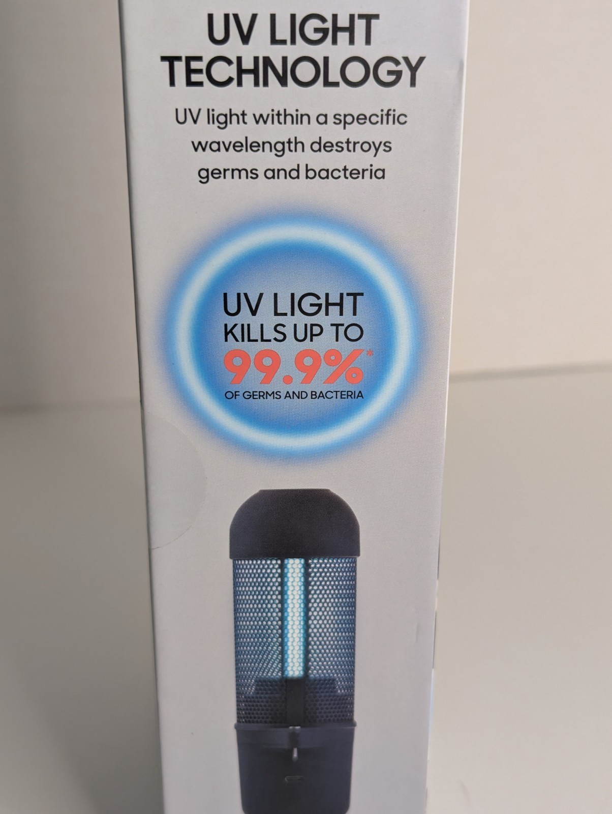 New Sharper Image Home and Car Sanitizer Portable Lamp Sanitizer Black