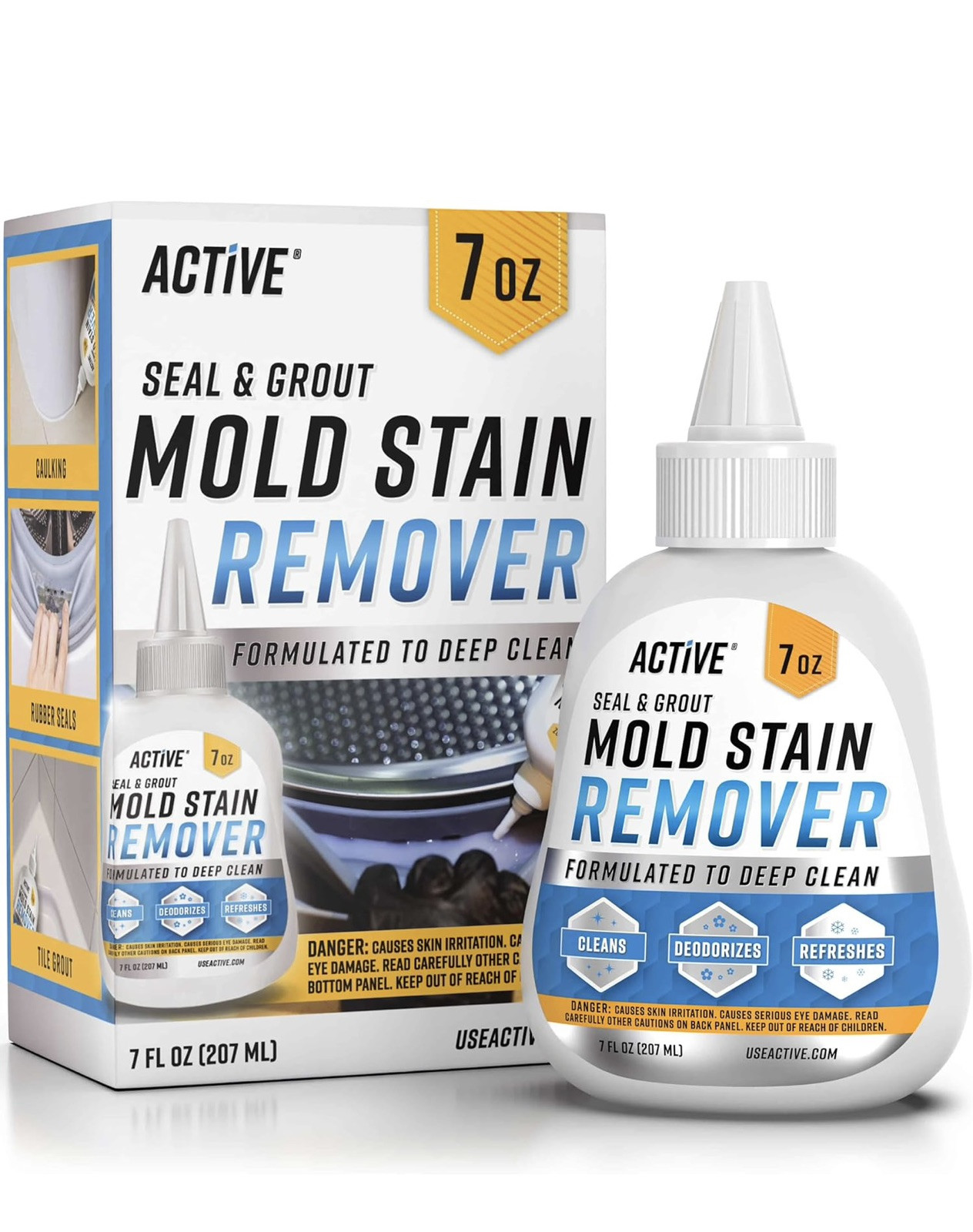 Active Mold Stain Remover Seal Grout Deep Clean 7oz New