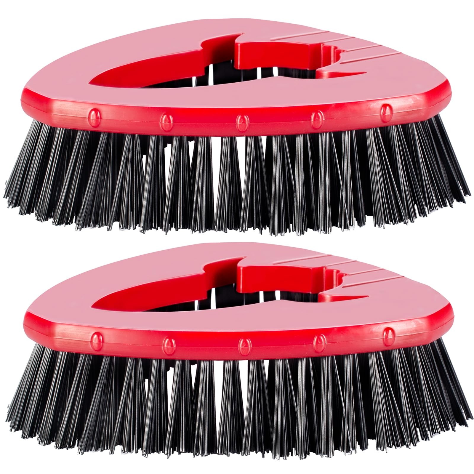 Heavy Duty Scrub Brushes For O Cedar Spin Mop, 2 Pack, Tile Tub, Red