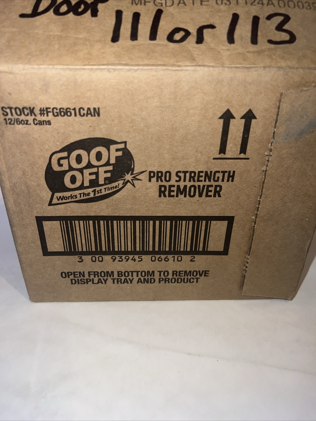 12 PAC Goof Off Professional Strength Latex Paint and Adhesive Remover, 177ml Ea