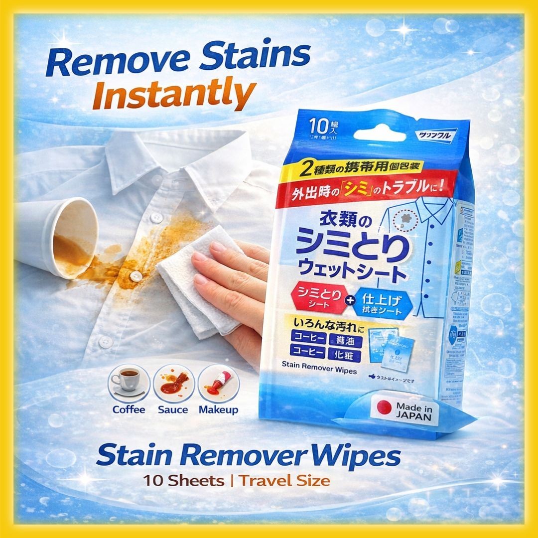 Kao EMAL Katachi Make Mist No Iron Stain Remover No Rings Wipe Laundry Net Set