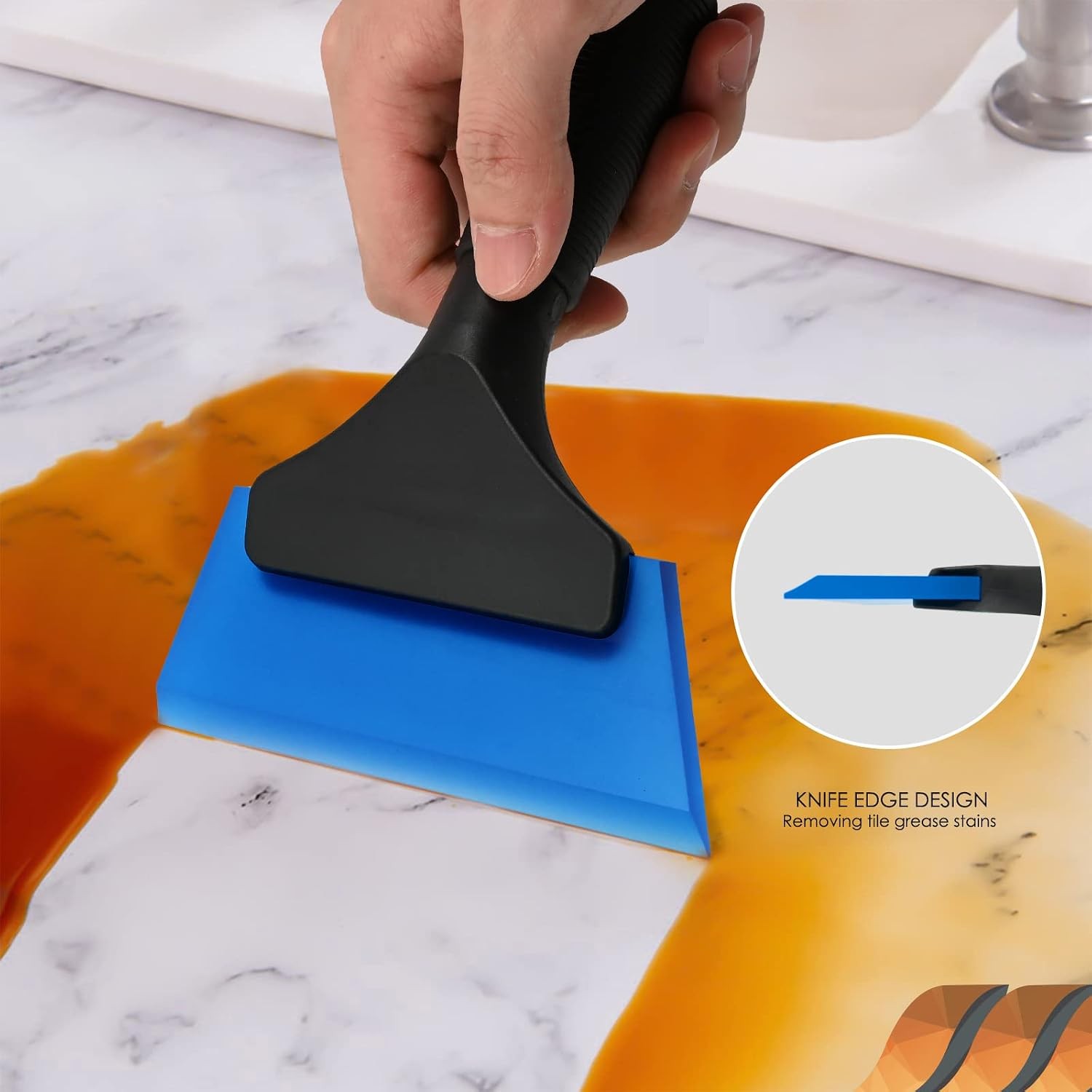 Small Squeegee 5 inch Rubber Window Tint Windshield Scraper for Car,Glass,