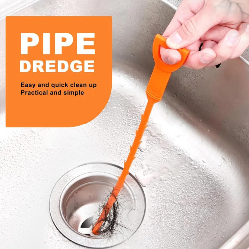 Drain Snake Clog Remover – 4 Pack 20 Inch Flexible Hair Drain Removal Tool