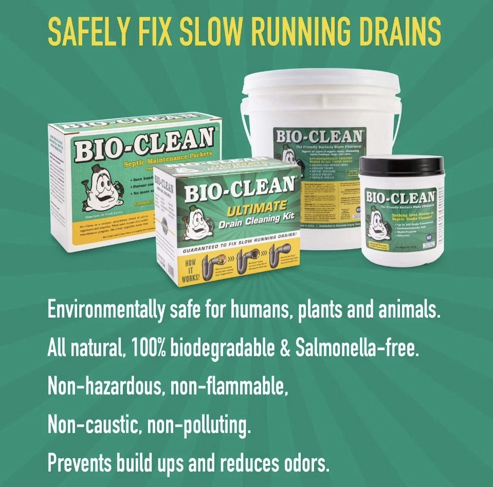 2lb Bio-Clean Drain & Septic Cleaner Natural Grease Trap Drain Treatment