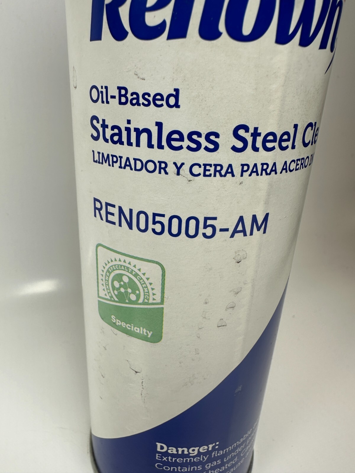 Renown Oil Based Stainless Steel Cleaner RENO5005-AM Net Wt. 15oz (425g)