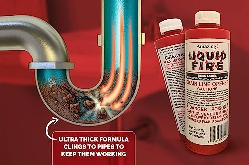 Chemical Drain Opener 32 oz Drain Line Cleaner Sink Tub Shower Septic Safe