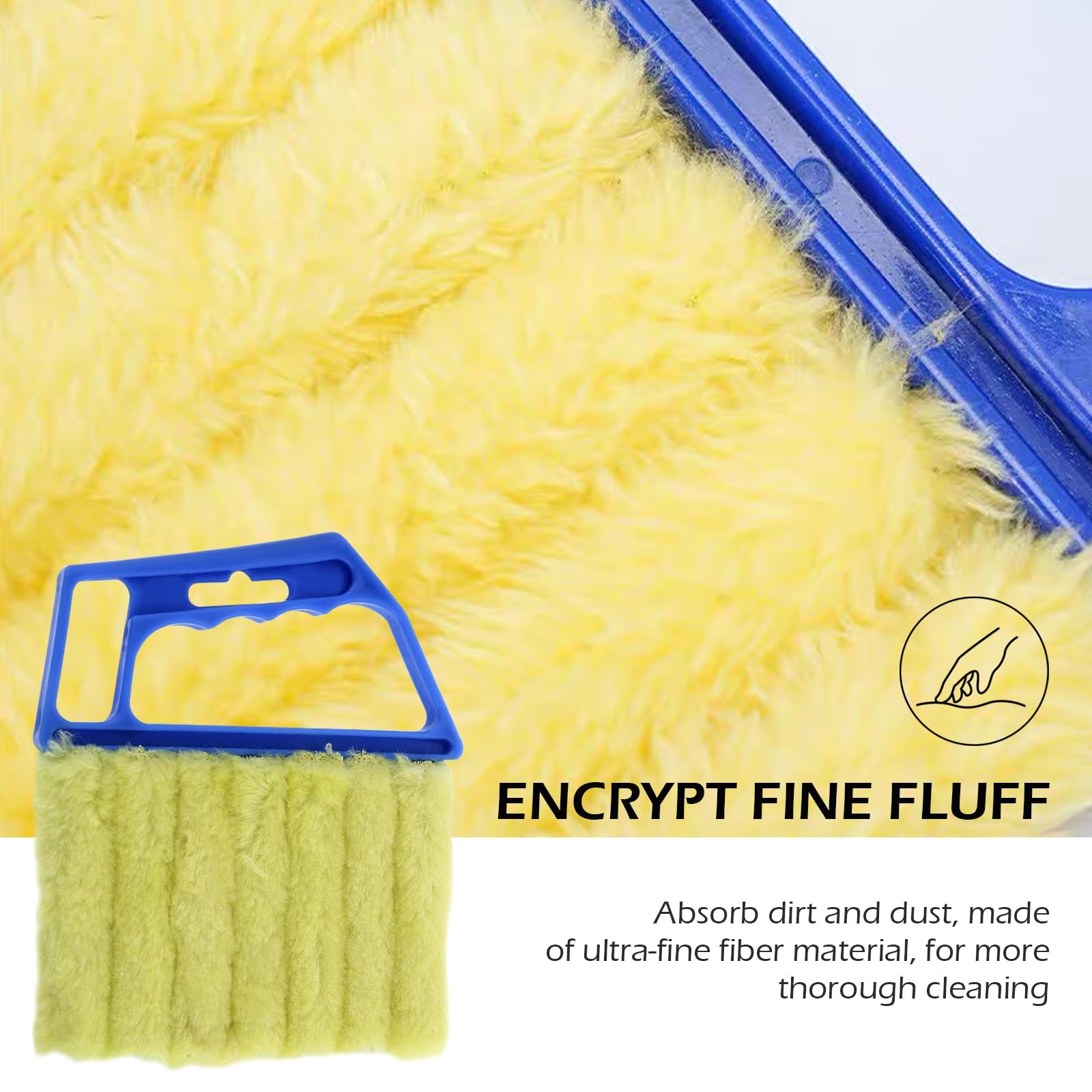 2PCS Blind Cleaner Duster Tool, Microfiber Washable Handheld Mini Duster Brush,