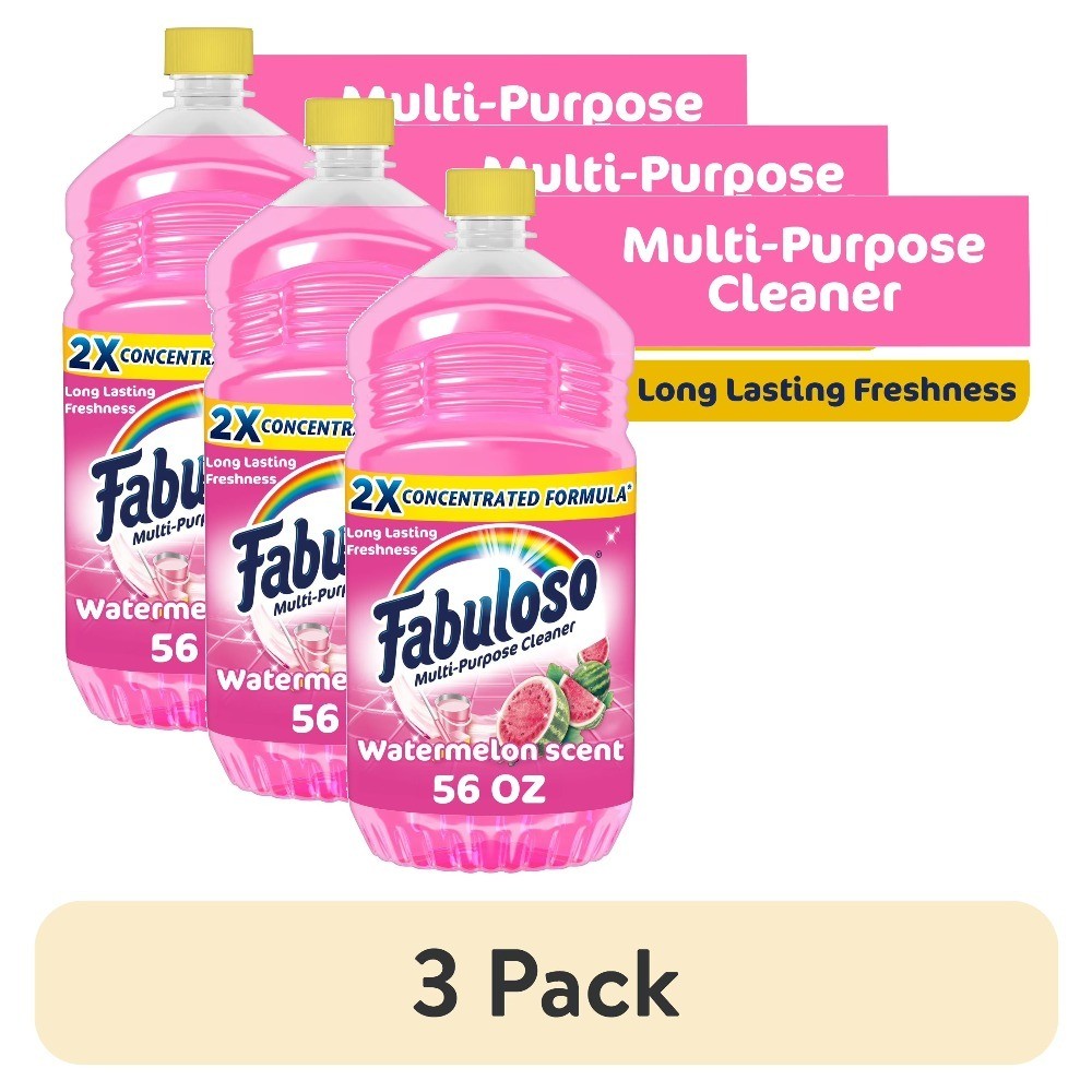 (3 pack) Multi Surface All Purpose Floor Cleaner, Watermelon Scent, 56 fl oz